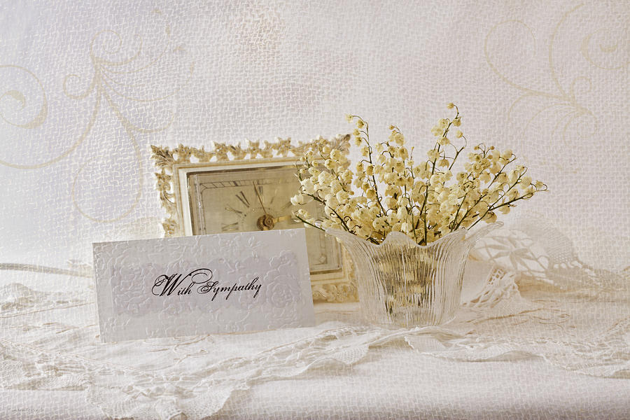 Dried Lily Of The Valley Flowers - With Sympathy Card Photograph by Sandra Foster