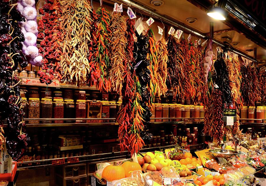 Barcelona Photograph - Dried Peppers by Corinne Rhode