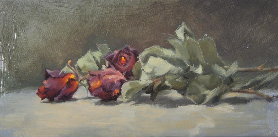 Dried Roses Painting by Roger Clark - Fine Art America