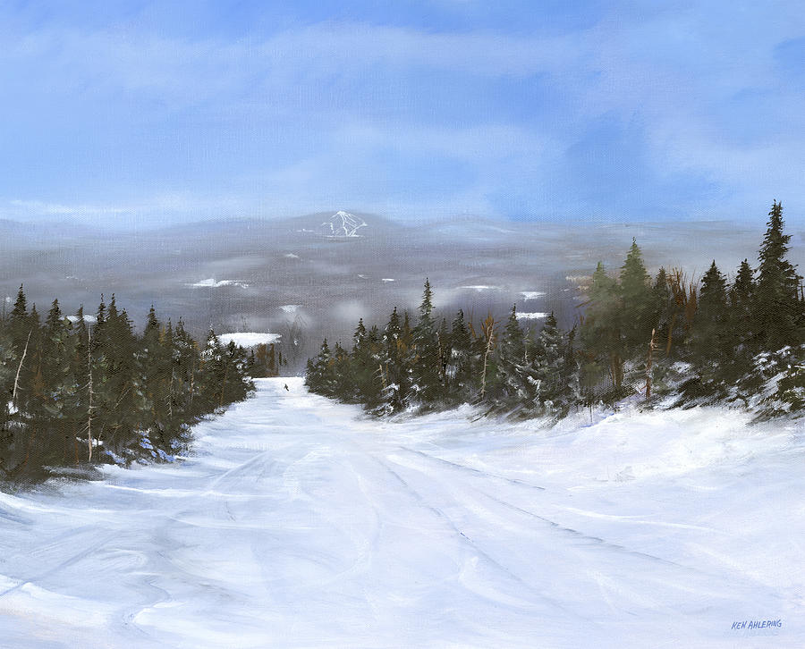 Ski Painting - Drifter by Ken Ahlering