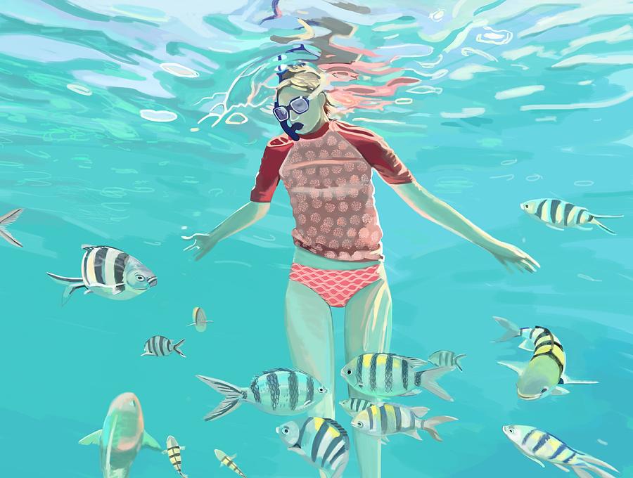 Fish Digital Art - Drifting by Plum Ovelgonne