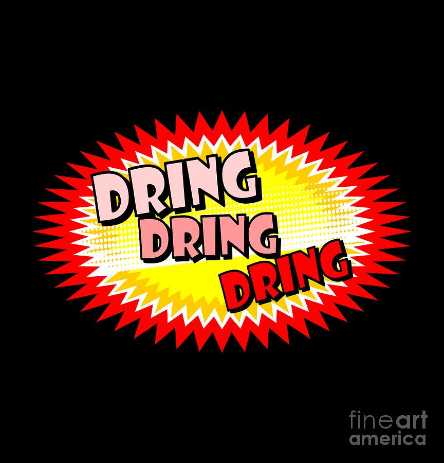 Dring Dring Dring Onomatopoeia Used In Comic Culture Digital Art By