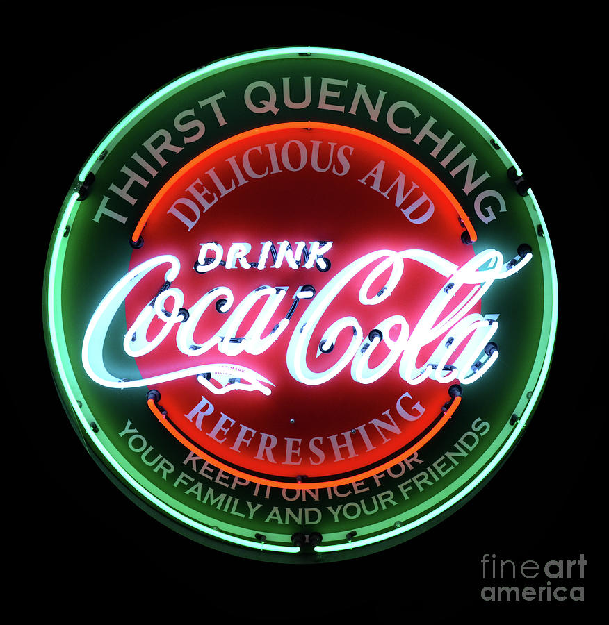 Drink Coca-Cola Neon Sign Photograph by Bob Christopher