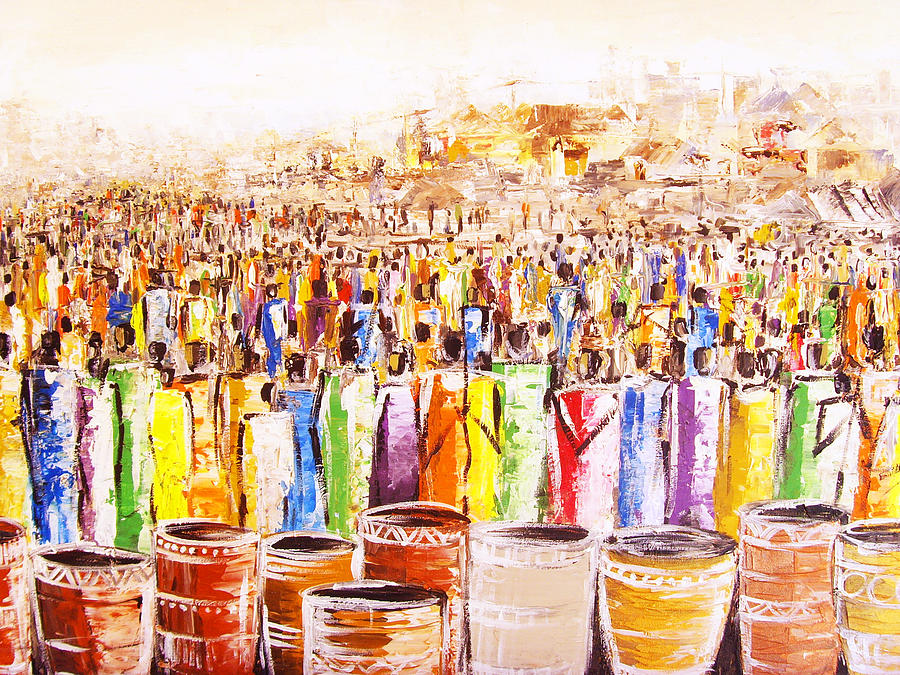 Drink Festival Painting by Nii Hylton