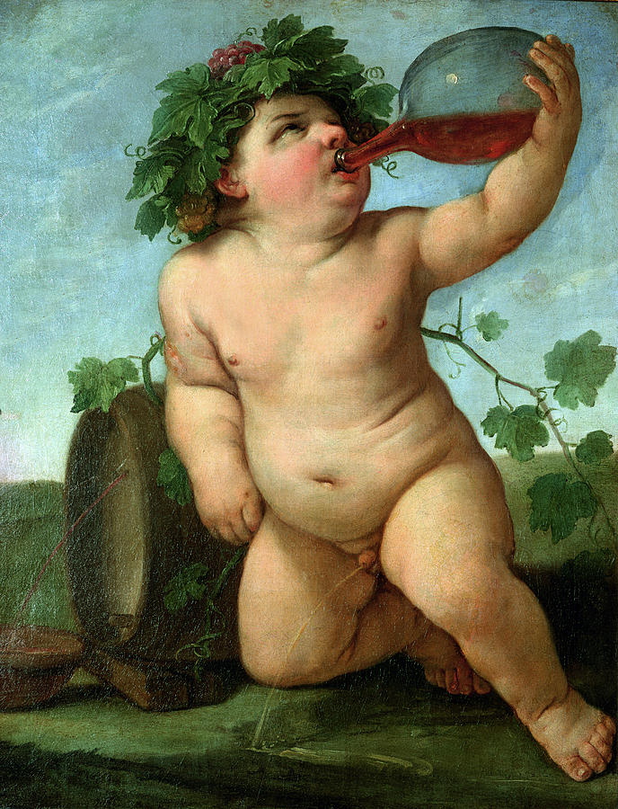 Drinking Bacchus Painting by Guido Reni