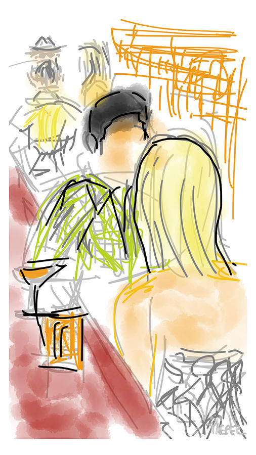 Drinks And A First Date Digital Art By Robert Yaeger