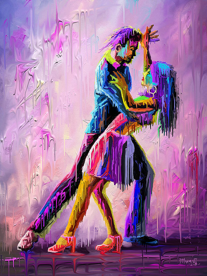 Dripping Dance Painting by Anthony Mwangi