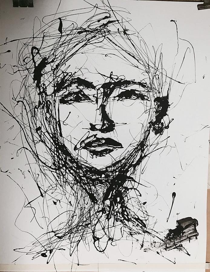 Dripping Drawing Drawing by Mu Rang Hwa