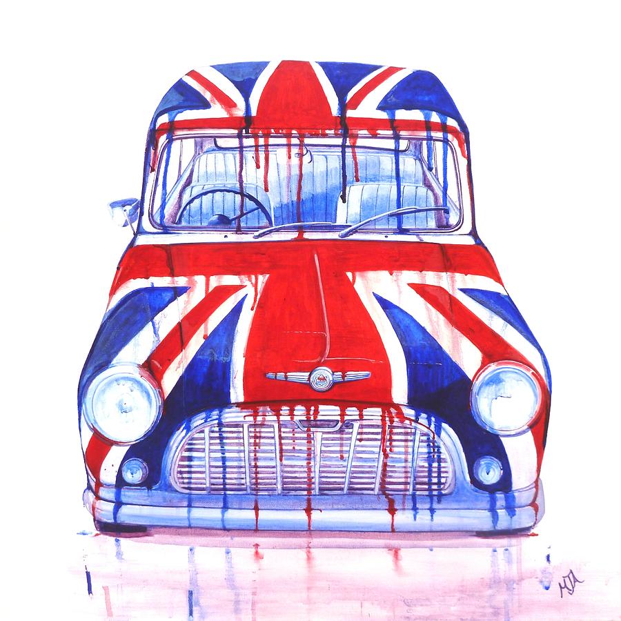 Car Painting - Dripping Mini Cooper by Mandy-Jayne Ahlfors