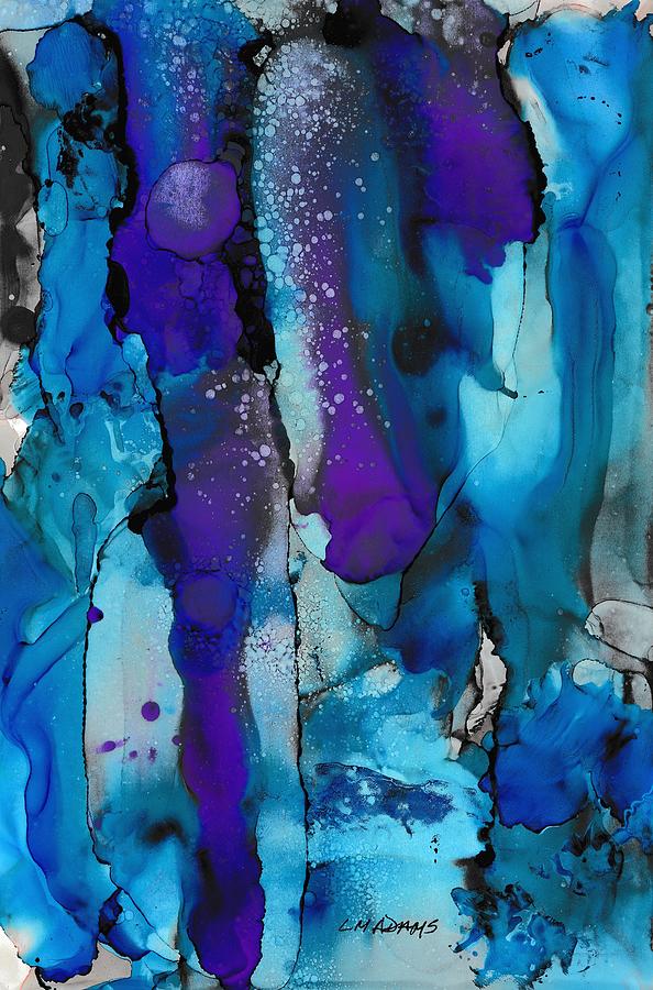 Dripping Purple Painting by Louise Adams