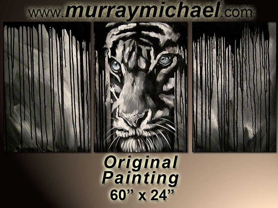 Nature Painting - Dripping with Tiger by Murray Michael