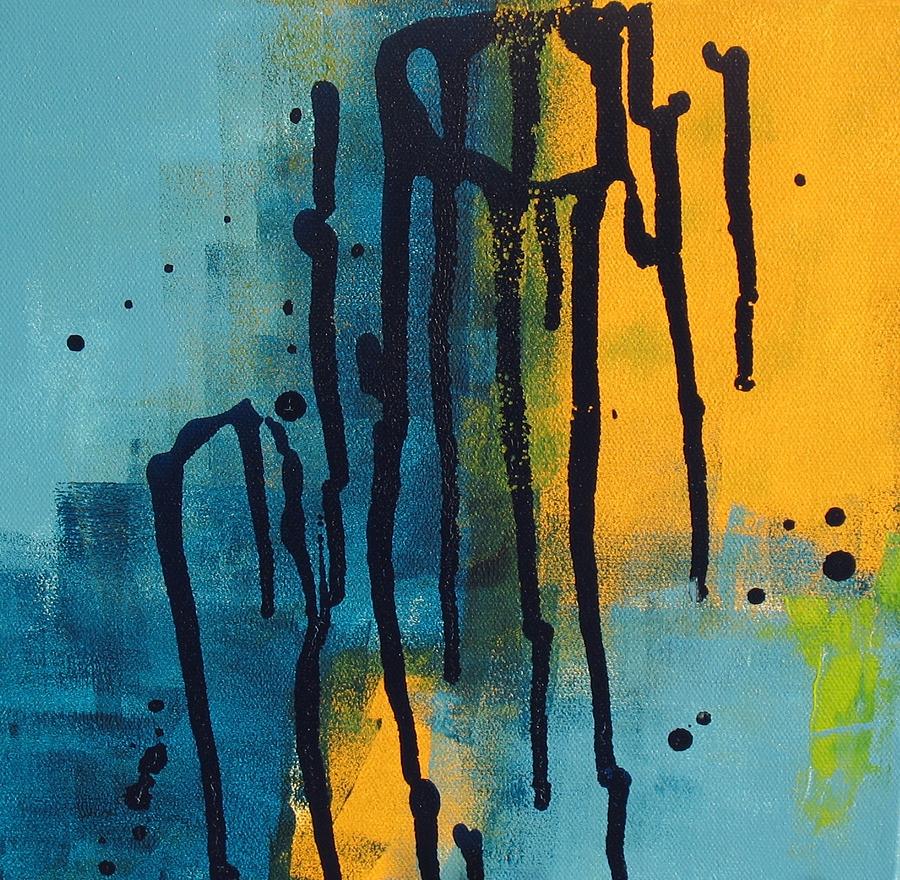 Drippy Abstract One Painting by Louise Adams