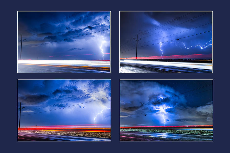 Drive By Lightning Strikes Progression Photograph by James BO Insogna
