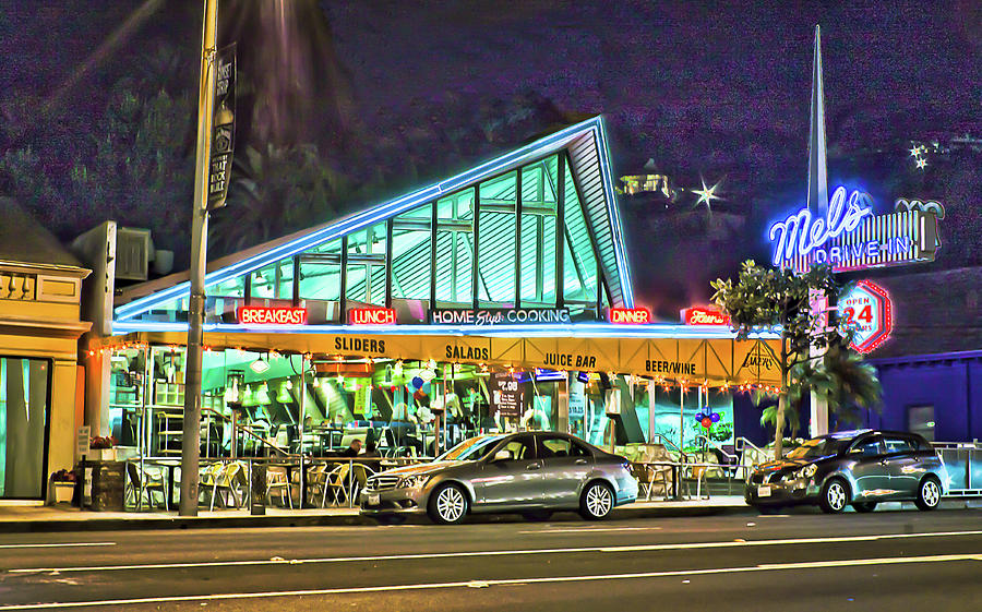 Drive In Restaurant Night Photograph by R Scott Duncan