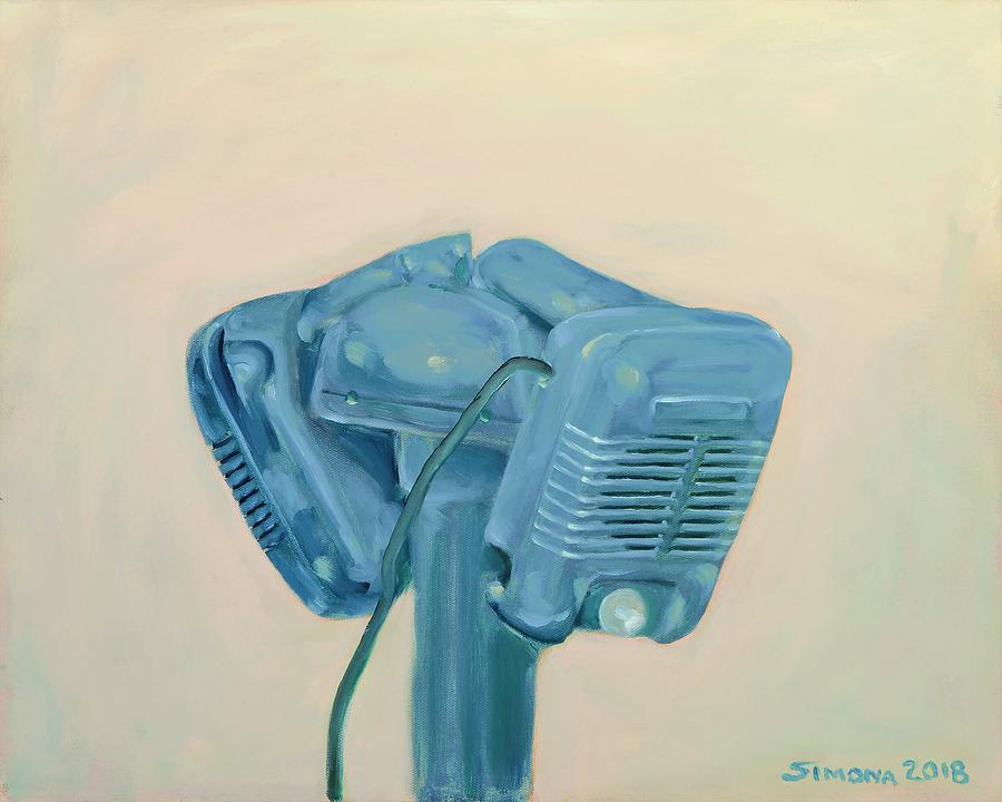 Movies Painting - Drive In Speakers by Simona Hernandez Movies Painting - Drive In Speakers by Simona Hernandez