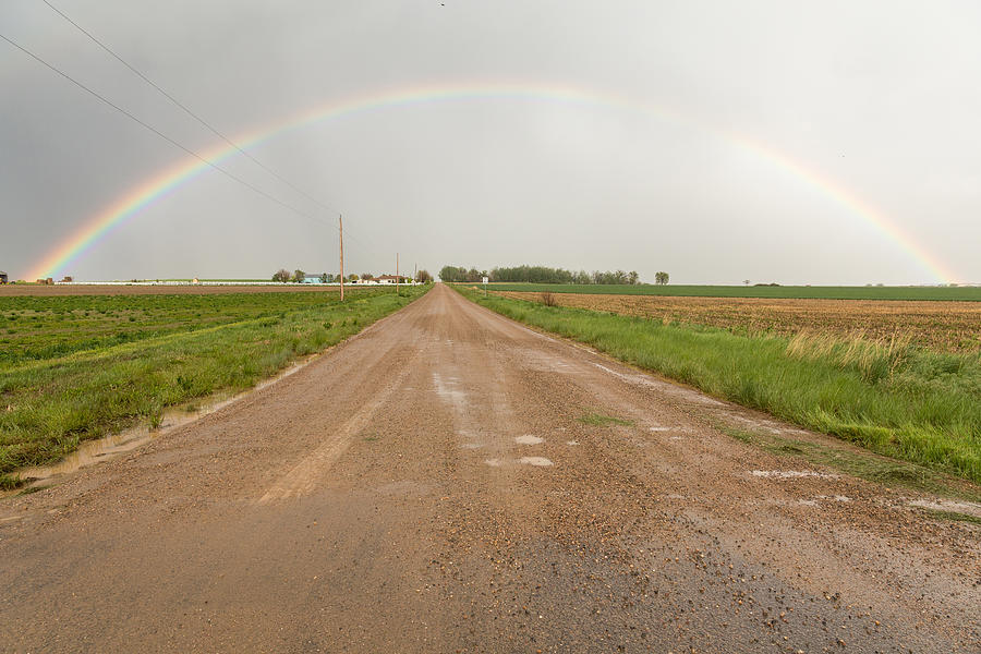 Drive Through A Country Rainbow Photograph