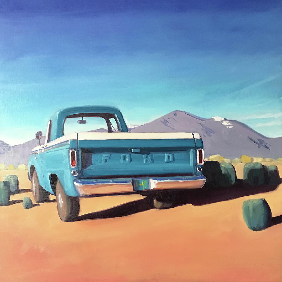 Drive through the Sagebrush Painting by Elizabeth Jose