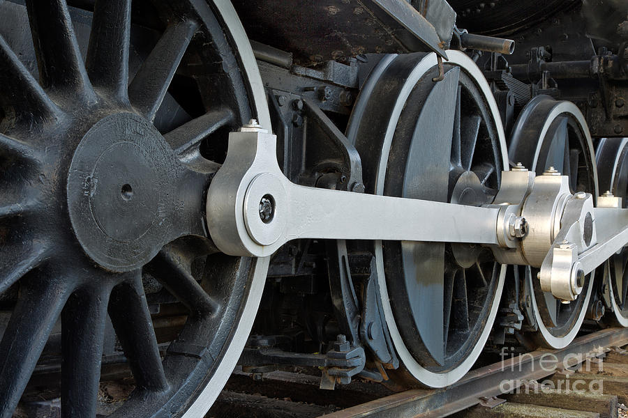 Drive Wheels, Steam Locomotive Photograph by Inga Spence