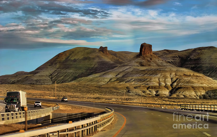 Mountain Photograph - Driving #80 America by Chuck Kuhn