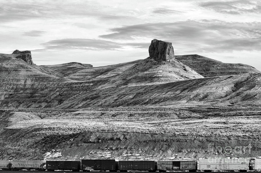 Driving America BW Wyoming  Photograph by Chuck Kuhn