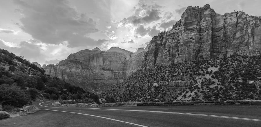 Driving into Zion National Park  Photograph by John McGraw