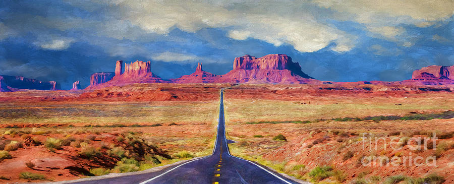 Driving to Monument Valley Photograph by Priscilla Burgers