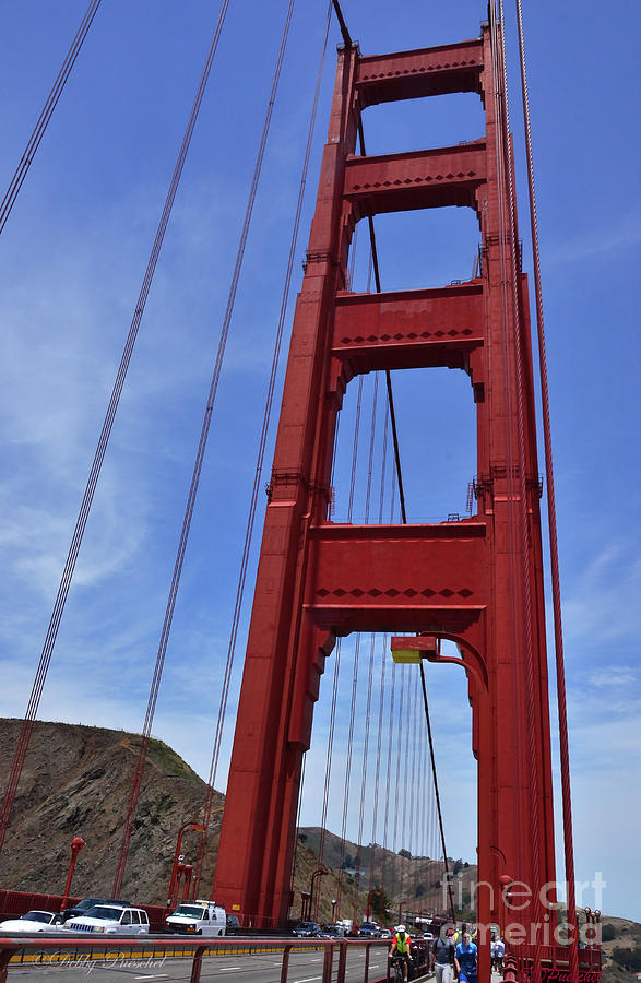 Driving Walking Biking Across the Golden Gate Photograph by Debby Pueschel