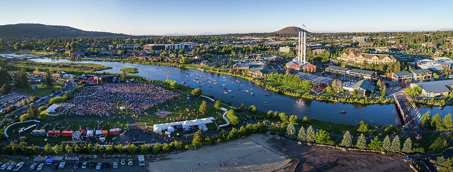 Drone - Les Schwab Amphitheater Photograph by Mike Albright - Fine Art ...