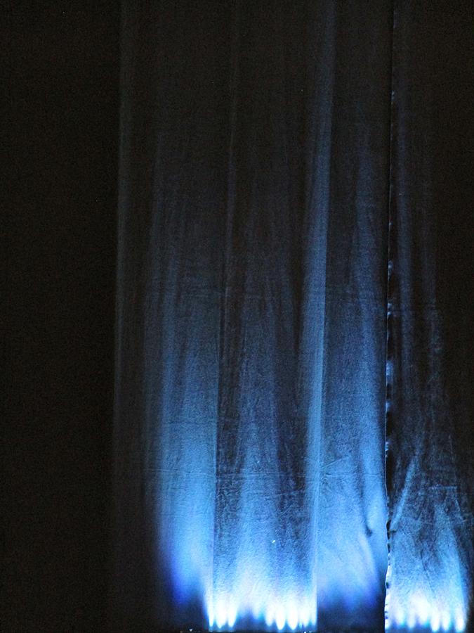 Drop curtain in blue Photograph by Rosita Larsson
