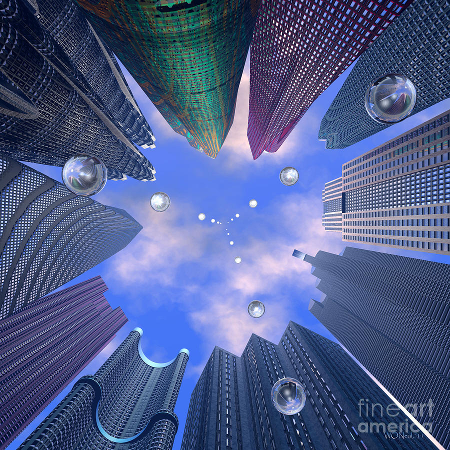 Science Fiction Digital Art - Drop Matrix 2 by Walter Neal