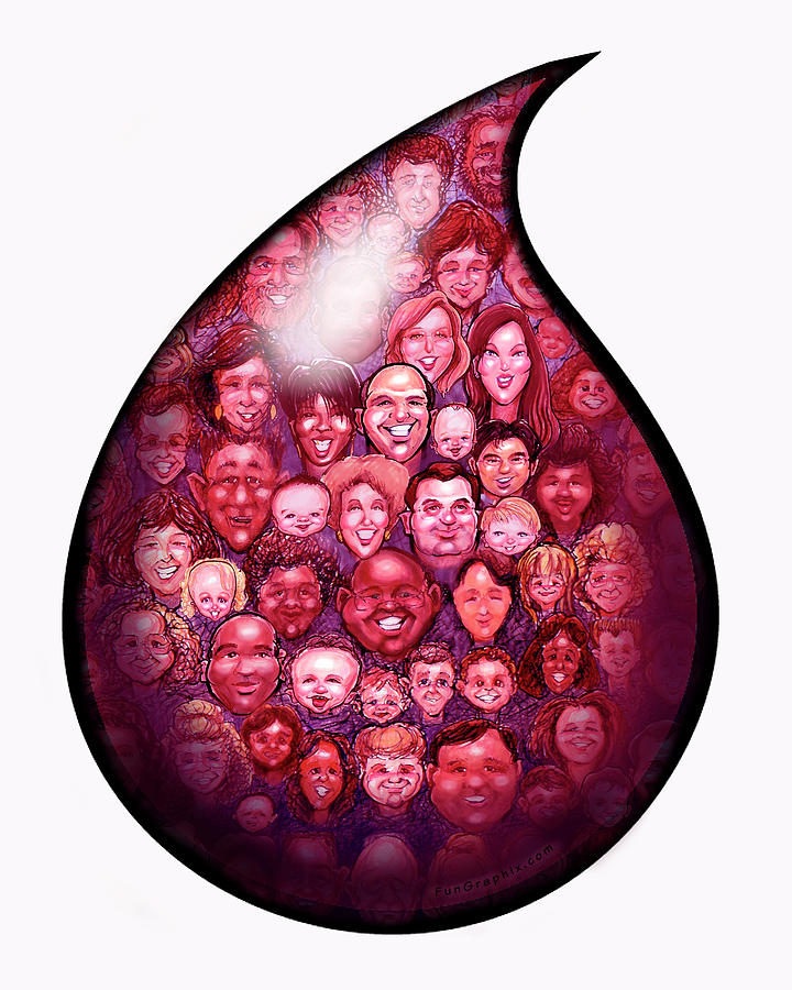 Drop of Blood Digital Art by Kevin Middleton