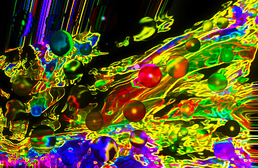 Drops of color Digital Art by Phillip Mossbarger
