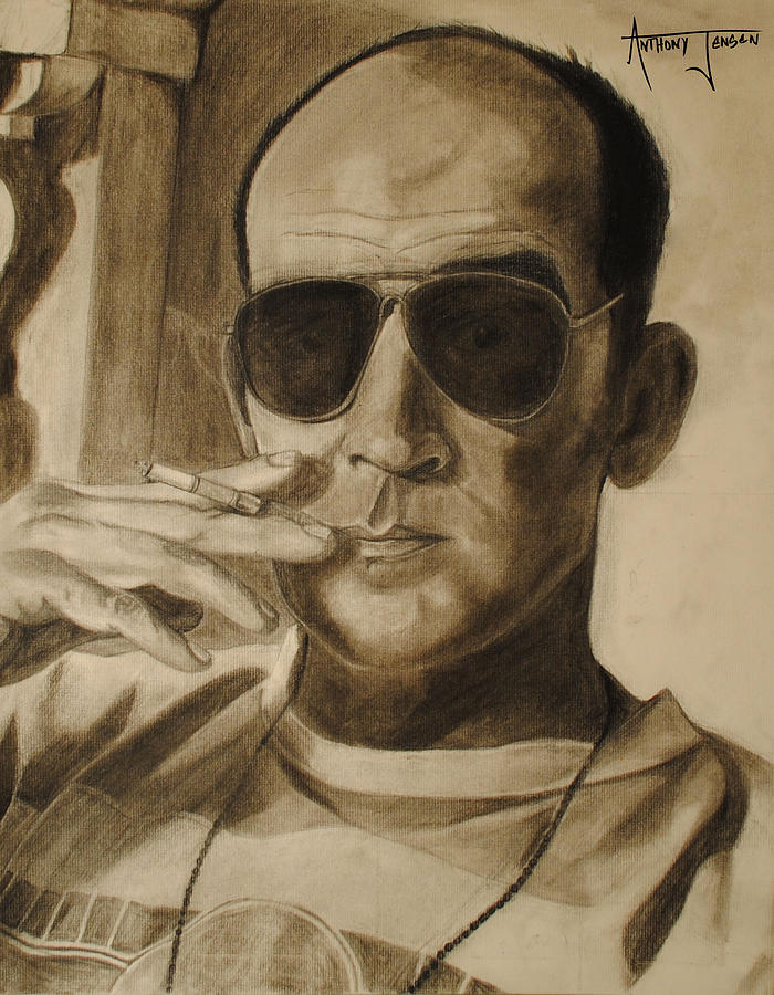 Hunter Drawing - Dr.Thompson  by Anthony Jensen