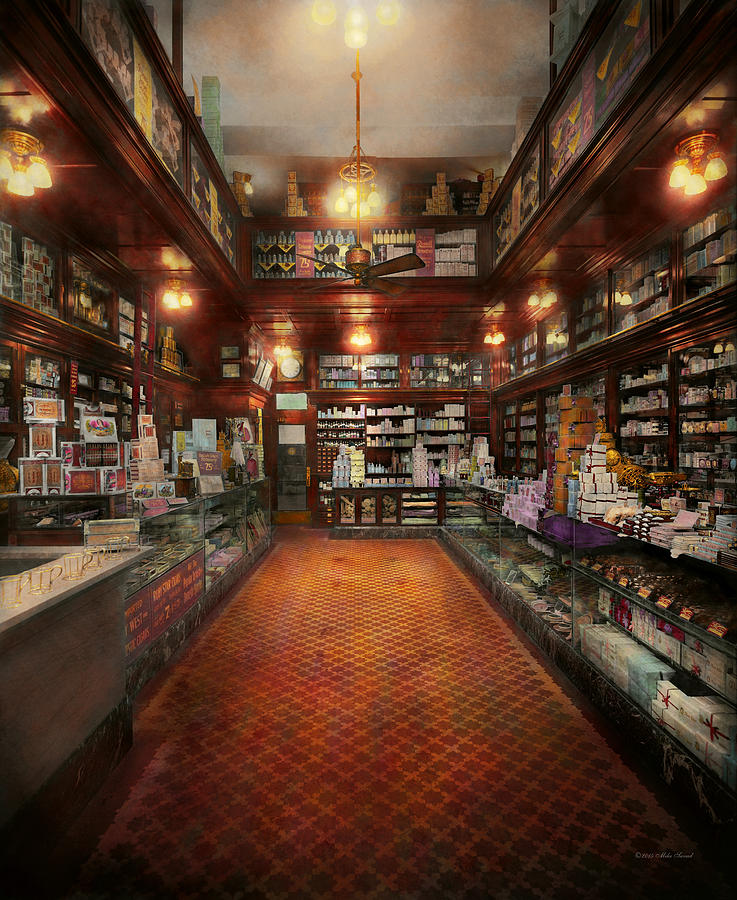 Candy Photograph - Drugstore - G.W. Armstrong drug store 1913 by Mike Savad