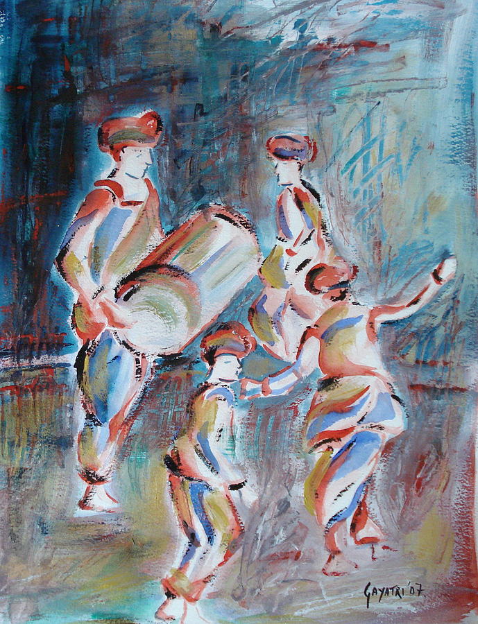 Drum Beat Painting by Gayatri Manchanda - Fine Art America