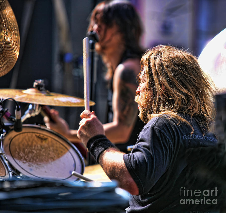 Music Photograph - Drummer II Band Death Angel  by Chuck Kuhn
