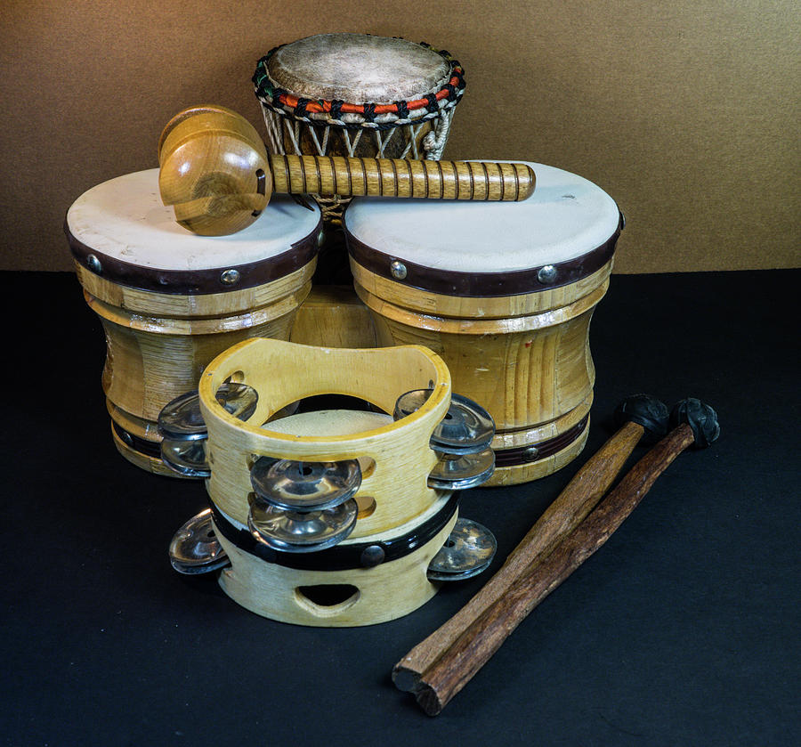 Drums Drumsticks and Tamborines Photograph by Douglas Barnett
