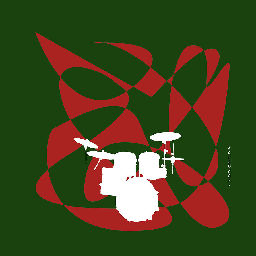 Drums in Green Strife Digital Art by David Bridburg