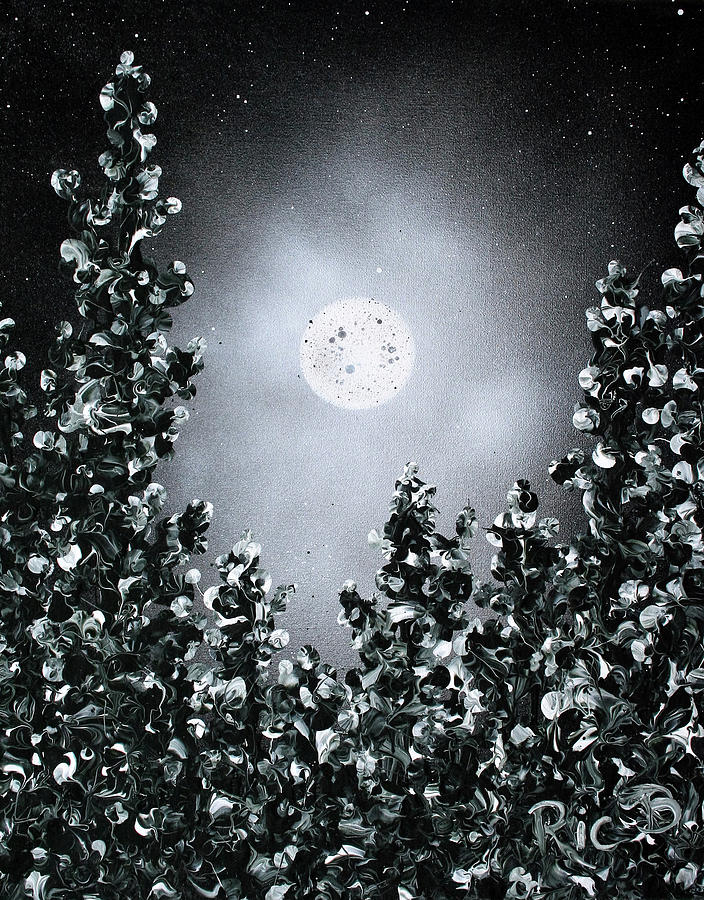 Drunk on Winter Moonshine Painting by Ric Bascobert