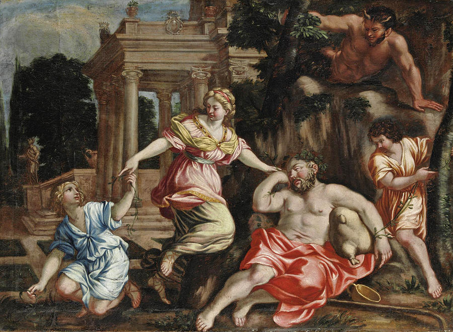 Drunken Silenus Painting by Follower of Pietro da Cortona