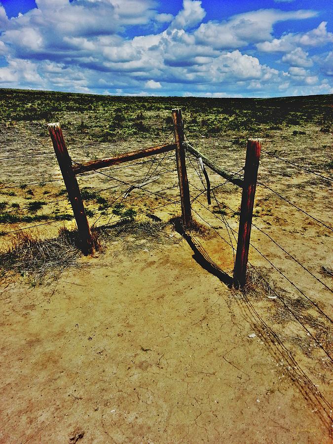 Dry Desert Fenceline Photograph by Amanda Smith