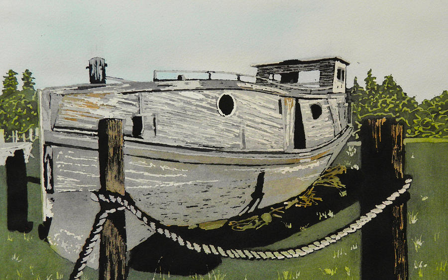 Dry Docked Painting by Terry Honstead
