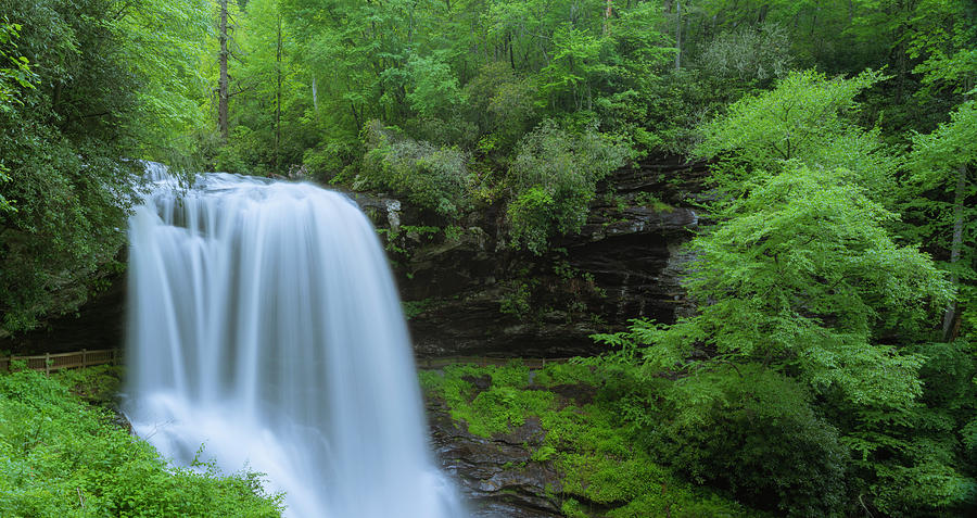 Dry Falls in Smoky Mountains after rain Panorama Photograph by Ranjay Mitra