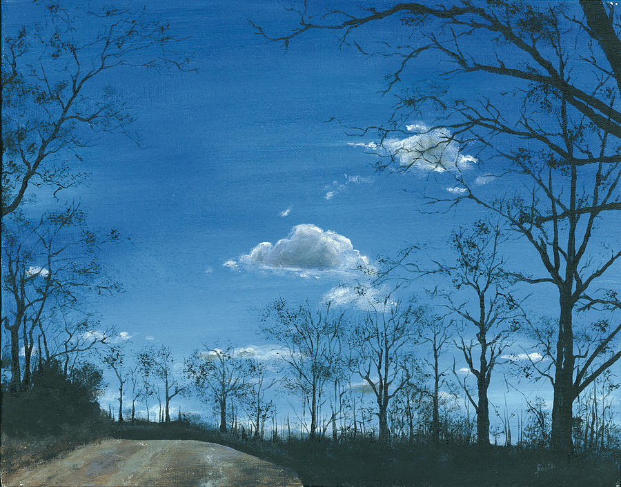 Tree Painting - Dry Hollow Road by Faith Berrier