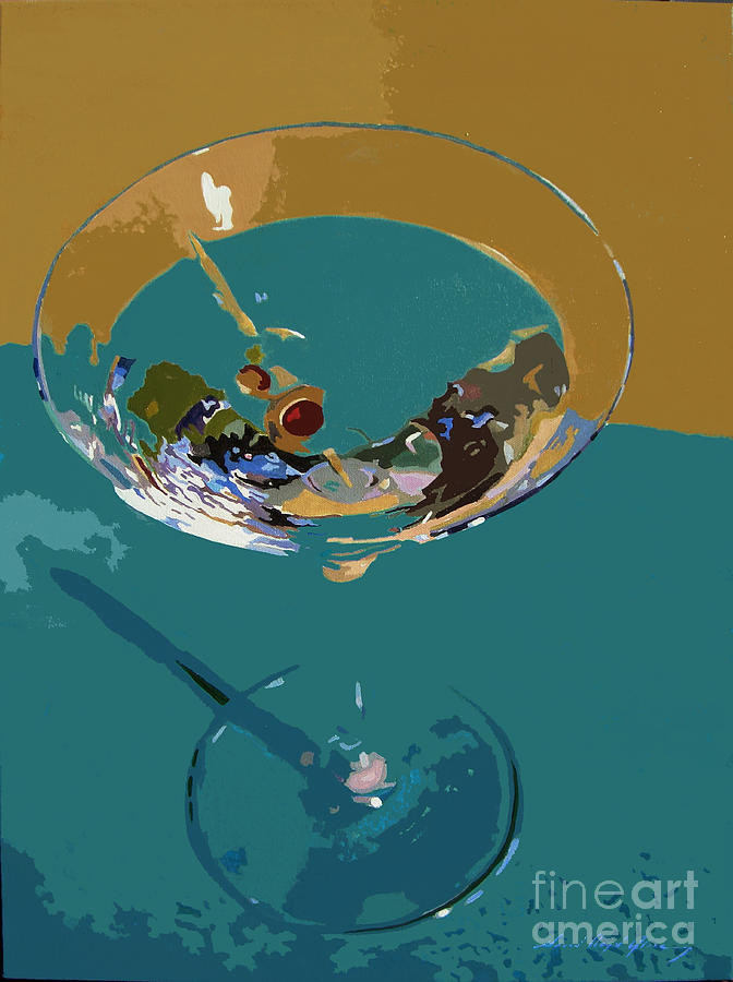 Martini Painting - Dry Martini by David Lloyd Glover