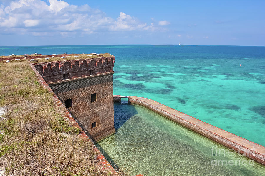 Architecture Photograph - Dry Tortugas aerial view by Benny Marty