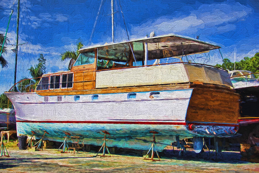 Drydocked In Cortez Photograph by HH Photography of Florida