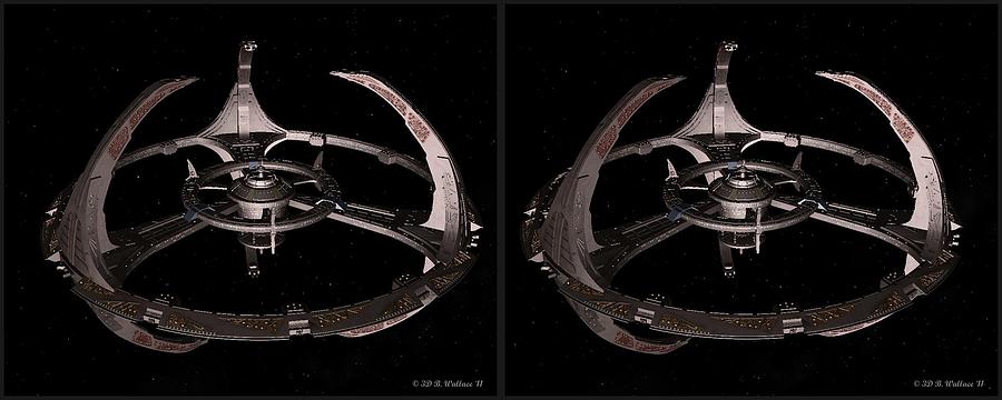 DS9 - Gently cross your eyes and focus on the middle image Photograph by Brian Wallace