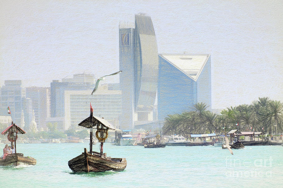 Dubai Creek- Old and New Photograph by Scott Cameron