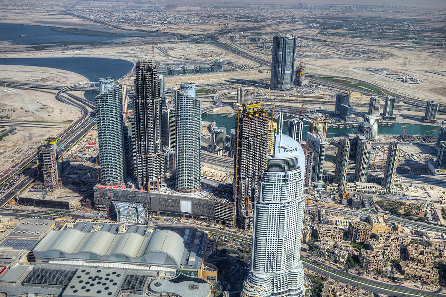 Dubai From The Air Photograph by David Pyatt